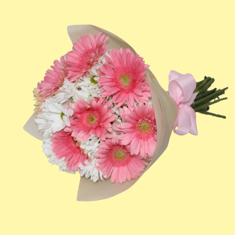 Bouquet de gerberas y margaritas